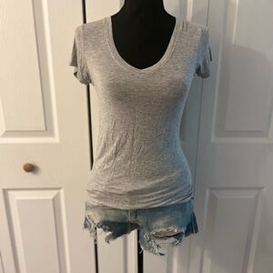 Just Be Gray Fitted Lightweight Short Sleeve Tee, Women, S, Beachbabe, Comfy,